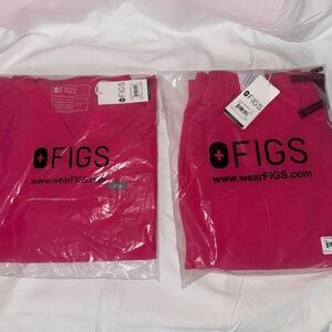Figs Vibrant Pink Medical Scrubs